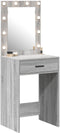 vidaXL - Kaptafel - met - LED-verlichting - - - Grijs - Sonoma - 50x41x135 - cm