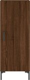 vidaXL - Dressoir - 34,5x34x90 - cm - bewerkt - hout - bruin - eikenkleur