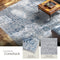 tectake® Vintage Design Vloerkleed Amara - Laagpolig - Wasbaar - 240cm x 340cm - Blauw