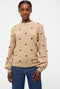 OBJECT Jeve Nonsia - Dames Trui L/s Pullover - Beige - Maat XL