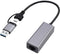 Gembird A-USB3AC-LAN2G-01 - USB 3.1 Netwerkadapter - 2.5G Gigabit LAN - USB Type-A + Type-C