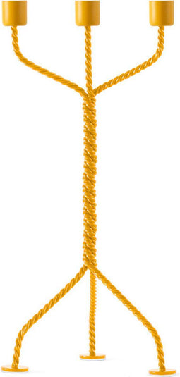 Gedraaide Kandelaar Geel / Twisted Candleholder Yellow | Ward Wjnant voor Werkwaardig.