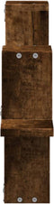 vidaXL - Wandschap - 104,5x10x43 - cm - bewerkt - hout - gerookt - eikenkleurig