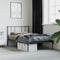 vidaXL - Bedframe - met - hoofdbord - metaal - zwart - 90x200 - cm