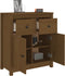 vidaXL - Dressoir - 70x35x80 - cm - massief - grenenhout - honingbruin