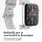 imoshion Siliconen⁺ bandje - Geschikt voor Apple Watch 1, 2, 3, 4, 5, 6, 7, 8, 9, 10 (42 mm), SE - 38/40/41 mm - Grijs - S/M