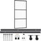 vidaXL - Schuifdeur - met - beslag - 90x205 - cm - aluminium - en - ESG-glas