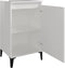 vidaXL - Nachtkastjes - 2 - st - 40x35x70 - cm - bewerkt - hout - hoogglans - wit