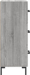vidaXL - Dressoir - 34,5x34x90 - cm - bewerkt - hout - grijs - sonoma - eikenkleurig