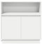 vidaXL - Sideboard - met - LED - Wit - 71x34,5x75 - cm - Geengineerd - Hout