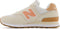 New Balance 574 - Lage Sneakers - Suède met mesh - Crème - Licht oranje