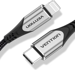 Vention TACHF - USB-C naar Lightning MFi-kabel 3A 1m - Grijs