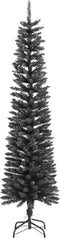 vidaXL - Kunstkerstboom - met - standaard - smal - 210 - cm - PVC - groen