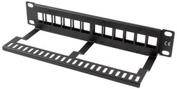 Lanberg PPKS-9112-B - Patch Panel 12 poorten 1U - Zwart