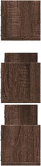 vidaXL - Wandschappen - 3 - st - 80x18x18 - cm - bewerkt - hout - bruin - eikenkleurig