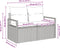 vidaXL - 2-Zits - Tuinbank - met - Opbergruimte - en - Kussens - - - Beige - Poly - Rattan