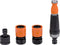 BLACK+DECKER Tuinslangkoppelingen - Set van 4 - 2x Waterstop Tussenstuk - Zwart Oranje (set van 4)