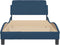 vidaXL - Bedframe - met - hoofdeinde - zonder - matras - 100x200 - cm - stof - blauw