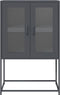 vidaXL - Hoge - kast - 68x39x107 - cm - staal - antracietkleurig