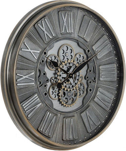 Muurklok Grijs Kristal Ijzer 69,5 x 9 x 69,5 cm (3 Stuks)