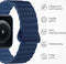 imoshion Siliconen magnetisch bandje - Geschikt voor Apple Watch 1, 2, 3, 4, 5, 6, 7, 8, 9, 10 (42 mm), SE - 38/40/41 mm - Donkerblauw - One Size