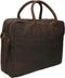DSTRCT Wall Street - Leren Laptoptas 2 Vaks - Laptopvak 15,6 inch - Bruin