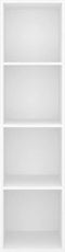 vidaXL - Tv-wandmeubel - 37x37x142,5 - cm - bewerkt - hout - wit