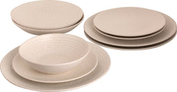 Palmer - Ripple - Serviesset - 6 persoons - 24 delig - Gebroken wit - Stoneware - Bordenset