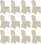 vidaXL - Stoelhoezen - stretch - 12 - st - crème