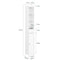 SoBuy BZR34-K-W - Smalle Badkamerkast - Hoge Opbergkast met Deur en Lade - Wit 20x20x145 cm
