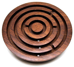 Geduld-kogel-spel rond acacia hout 13 cm