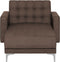 ABERDEEN - Chaise longue - Donkerbruin - Symmetrisch - Polyester