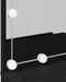 vidaXL - LED - Kaptafel - in - Zwart - Eiken, - 60x40x140 - cm, - Gemaakt - van - Bewerkt - Hout
