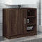 vidaXL - Wastafelkast - 63x29x55 - cm - bewerkt - hout - bruin - eikenkleurigig