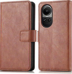 imoshion Hoesje Geschikt voor Oppo Reno 10 Pro / Reno 10 Hoesje Met Pasjeshouder - imoshion Luxe Bookcase - Bruin