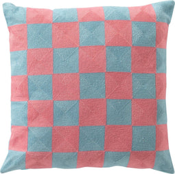 Dutch Decor CRISTAL - Kussenhoes 45x45 cm - Aqua Splash - blauw - met rits - zonder binnenkussen