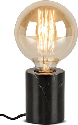 it's about RoMi Tafellamp Athens - Rond - Marmeren voet - Zwart - Ø8cm