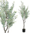 PTMD Tree Eucalyptus Kunstboom - 79x41x148 cm - Plastic Pot - Groen