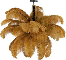 Light & Living Hanglamp Feather - Bruin - Ø80cm - Landelijk - Hanglampen Eetkamer, Slaapkamer, Woonkamer
