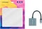 Nanocable 10.16.4103-G - Adapter USB C naar DVI - 15 cm - Grijs