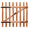 vidaXL - Poort - enkel - 100x100 - cm - geïmpregneerd - hazelaarhout