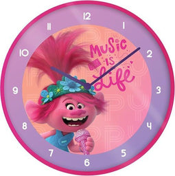 Dreamworks Trolls World Tour - Wandklok - Diameter 25,4 cm - Multi colour