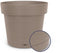 Waterreservepot - GARDEN ID Glamour - Taupe 40 cm - Korrelig oppervlak - Binnen/buiten - Strak design - Bevat hout.