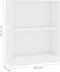 vidaXL - Boekenkast - 60x24x76 - cm - bewerkt - hout - hoogglans - wit