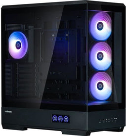 PC-behuizing - ZALMAN - P50 DS - Mid-tower - ATX - Zwart - Gehard glas - USB-C en A-RGB
