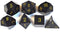 Dobbelstenen Set - Edelsteen - 7-delige D4 D6 D8 D10 D10-00 D12 D20 - Diep Blauw Glitter