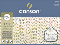 Canson - Aquarelblok 23x31cm 20V 300gr fijn gelijmd