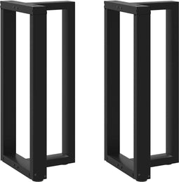 vidaXL - Bartafelpoten - 2 - st - T-vormig - 50x35x(90-91) - cm - staal - zwart