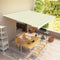 vidaXL - Luifel - handmatig - 450x300 cm - blauw en wit