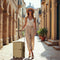 Skycases City Walker - Medium Reiskoffer 77L - Lichtgewicht & Sterk - 360° Spinner Wielen - TSA-slot - Wetpouch - Champagne